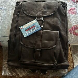 Marlboro Brown Leather Backpack